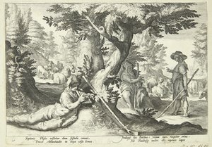 Battus taşa dönüşüyor by Hendrick Goltzius