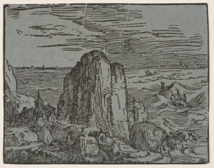 Deniz Kıyısındaki Uçurum by Hendrick Goltzius