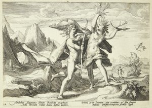 Defne defne ağacına dönüştü by Hendrick Goltzius