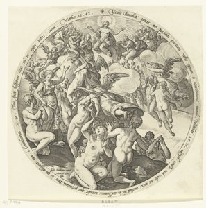 Mübarekler cennette kabul edilir Son Yargı (dizi adı) by Hendrick Goltzius