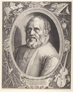 Dirck Volkertsz. Coornhert (çerçeveli) by Hendrick Goltzius