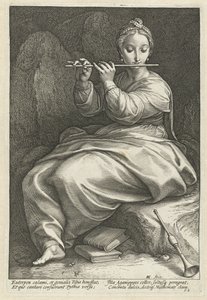 euterpe Dokuz Muses (dizi adı) by Hendrick Goltzius