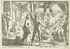 Faeton güneş arabası istiyor by Hendrick Goltzius