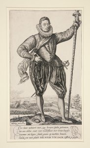 Gerrit de Jong (veya Ayakta Mızrak Taşıyıcı) by Hendrick Goltzius