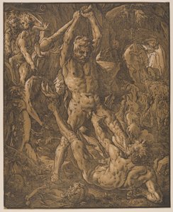 Herkül ve Cacus by Hendrick Goltzius