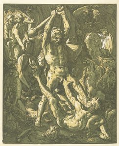 Herkül ve Cacus by Hendrick Goltzius