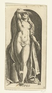 Yığın Spes (nesne üzerindeki başlık) Yedi Erdem (dizi adı) by Hendrick Goltzius