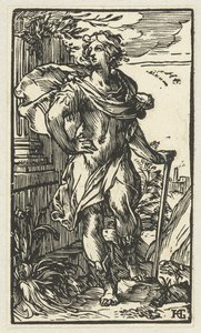 Bastonlu genç adam by Hendrick Goltzius