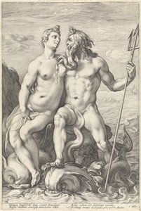 Neptün ve Amfitrit Godenparen (dizi adı) by Hendrick Goltzius