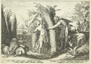 Pan ve Sirinks by Hendrick Goltzius