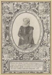 Bourbon'lu Charlotte'un Portresi by Hendrick Goltzius