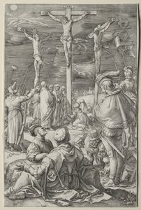 Tutku: İki Hırsız Arasındaki Haçlı İsa by Hendrick Goltzius