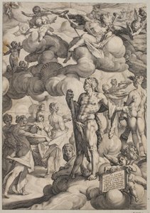 Aşk Tanrısı ve Ruhun Düğünü by Hendrick Goltzius