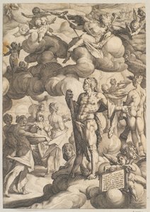 Aşk Tanrısı ve Ruhun Düğünü by Hendrick Goltzius