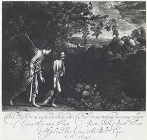 Melek ile Tobias by Hendrick Goudt