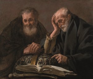 Demokritos ve Herakleitos, c. 1619-20 (tuval üzerine yağlı boya)