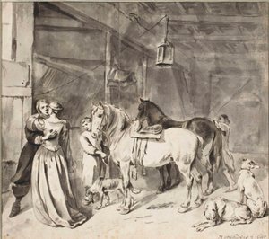 Bir Leydiye Veda Eden Süvari, 1678 by Hendrick Verschuring