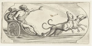 Bir arabada bir deniz tanrısı Nouveau Livre des Dieux et Deeßes De la Marine Bouckje Deniz Tanrıları ve Tanrıçaları (dizi başlığı) by Hendrick de Keyser (I)