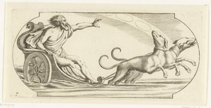 Bir araba üzerinde Mart Nouveau Livre des Dieux et Deeßes De la Marine Bouckje Deniz Tanrıları ve Tanrıçaları (dizi başlığı) by Hendrick de Keyser (I)