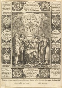 Hıristiyan ve Küfür Alegorilerinden kadınlar arasında kutsanmışsın. by Hendrik Goltzius