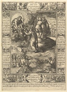 Cura Dei Pro Suis, Hristiyan İnancının Alegorilerinden, Hristiyan ve Profane Alegorilerinden. by Hendrik Goltzius