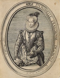 Lüksemburg Françoise, Gavre Kontesi, Dame de Fiennes 1495-1557, 1580. by Hendrik Goltzius
