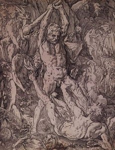 Herkül ve Cacus by Hendrik Goltzius