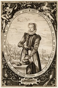 Josina Hamels, 1589 (kağıt üzerine mürekkep) by Hendrik Goltzius