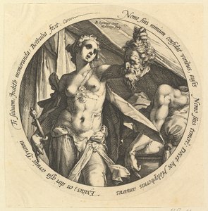 Holofernes Başkanı ile Judith, yaklaşık. 1585. by Hendrik Goltzius