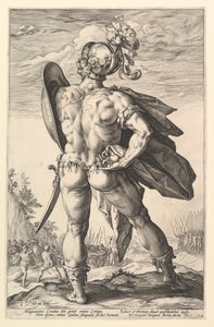 Marcus Valerius, The Roman Heroes dizisinden, 1586. by Hendrik Goltzius