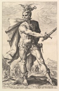 Mucius Scaevola, The Roman Heroes dizisinden, 1586. by Hendrik Goltzius