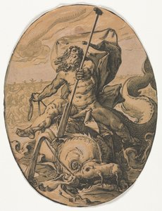 Neptün. by Hendrik Goltzius