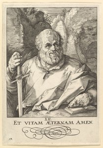 St. Matthias, İsa, Havariler ve Aziz Paul, Creed ile, yakl. 1589.