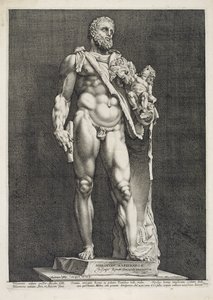 Herkül olarak İmparator Commodus by Hendrik Goltzius
