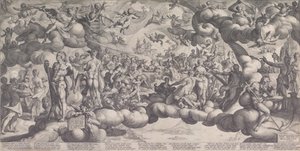 Aşk Tanrısı ve Ruhun Evliliğinde Tanrıların Bayramı, 1587., 1587. by Hendrik Goltzius