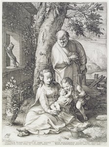 Aziz John ile Kutsal Aile by Hendrik Goltzius