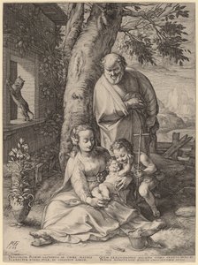 Bebek Vaftizci Yahya ile Kutsal Aile by Hendrik Goltzius