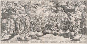 Aşk Tanrısı ve Ruhun Düğünü by Hendrik Goltzius after Bartholomaeus Spranger