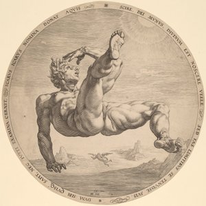 İkarus by Hendrik Goltzius, after Cornelis Cornelisz van Haarlem