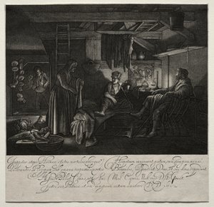 Jüpiter ve Merkür Philemon ve Baucis'in Evinde by Hendrik Goudt