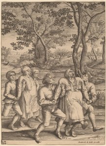 Sağa Yürüyen Epileptikler by Hendrik Hondius I after Pieter Bruegel the Elder