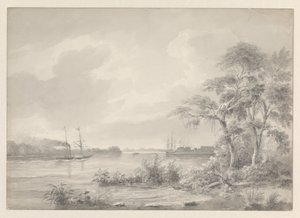 Surinam nehri üzerinde seyrederken görülen Fort Zeelandia by Hendrik Huygens