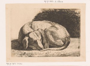 Uyuyan köpek by Hendrik Jozef Franciscus van der Poorten