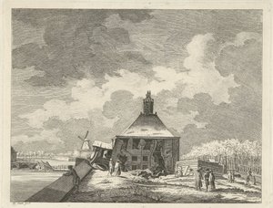 Tabyadan görülen Muiderpoort sarkması, 1769 by Hendrik Keun