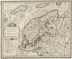 Friesland Haritası Friesland eyaletinin yeni haritası (nesnedeki başlık) by Hendrik Kloekhoff