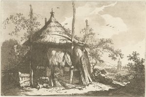 Herders bij een hooiberg Peyzaj Çizmeyi Öğrenenlerin Kullanımı İçin Hesaplanan On İki Tasarım (seri başlığı) by Hendrik Meijer