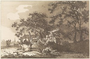 Landschap bir araya geldi koeien Peyzaj Çizmeyi Öğrenenlerin Kullanımı İçin Hesaplanan On İki Tasarım (seri başlığı) by Hendrik Meijer