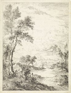 Bir nehir ile manzara by Hendrik Tavenier