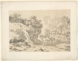 Saman vagonu yolda Tentamina Lithographica (dizi adı) İtalyan manzaraları (dizi başlığı)