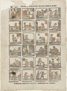 Burada hayatınız ve işiniz var / Van Jan de Wasser ve karısı (nesnedeki başlık) by Hendrik Walpot